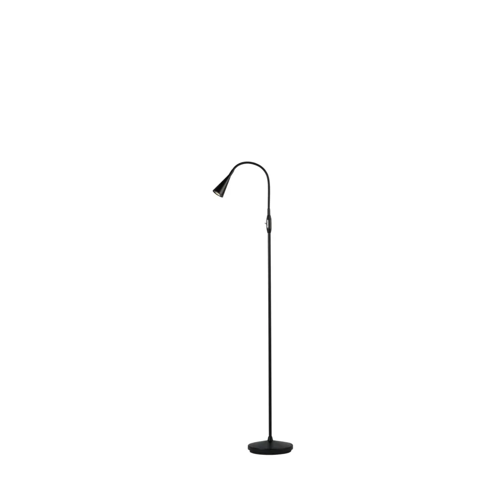 Golvlampa Ledro 124cm mattsvart