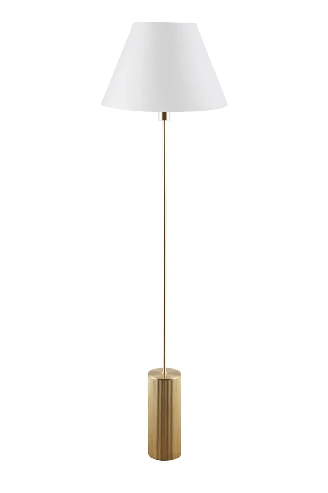 Golvlampa Rib Borstad Golden metal