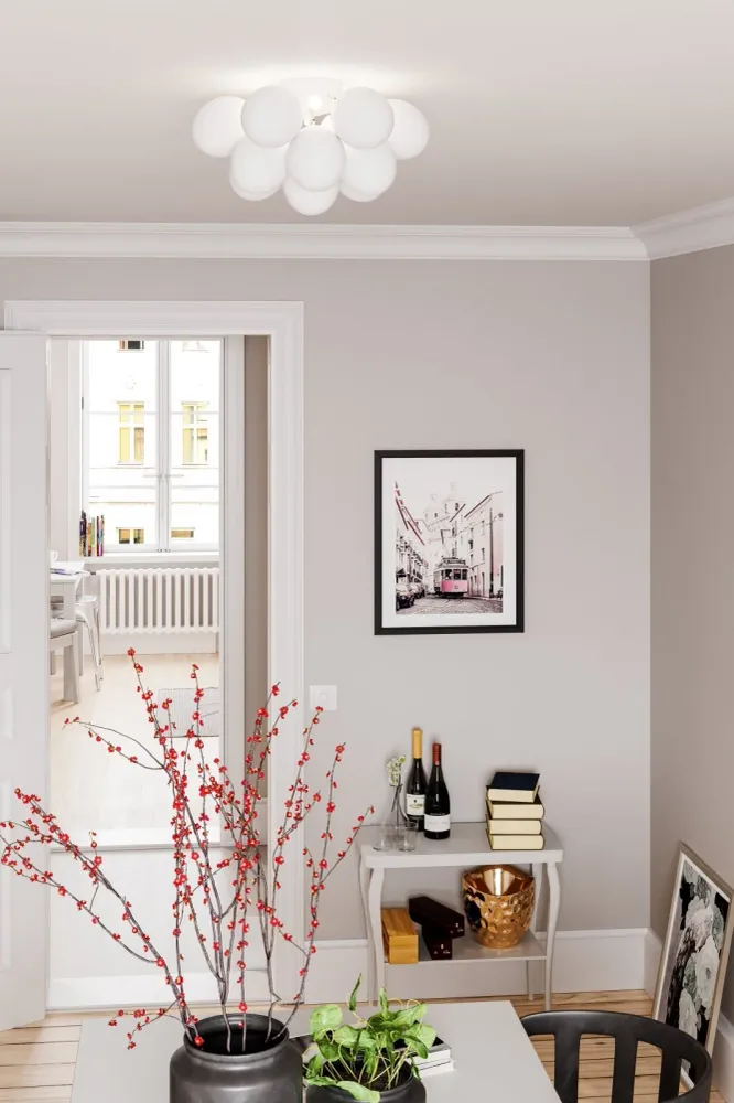 Gross plafond Ø30 cm vit matte