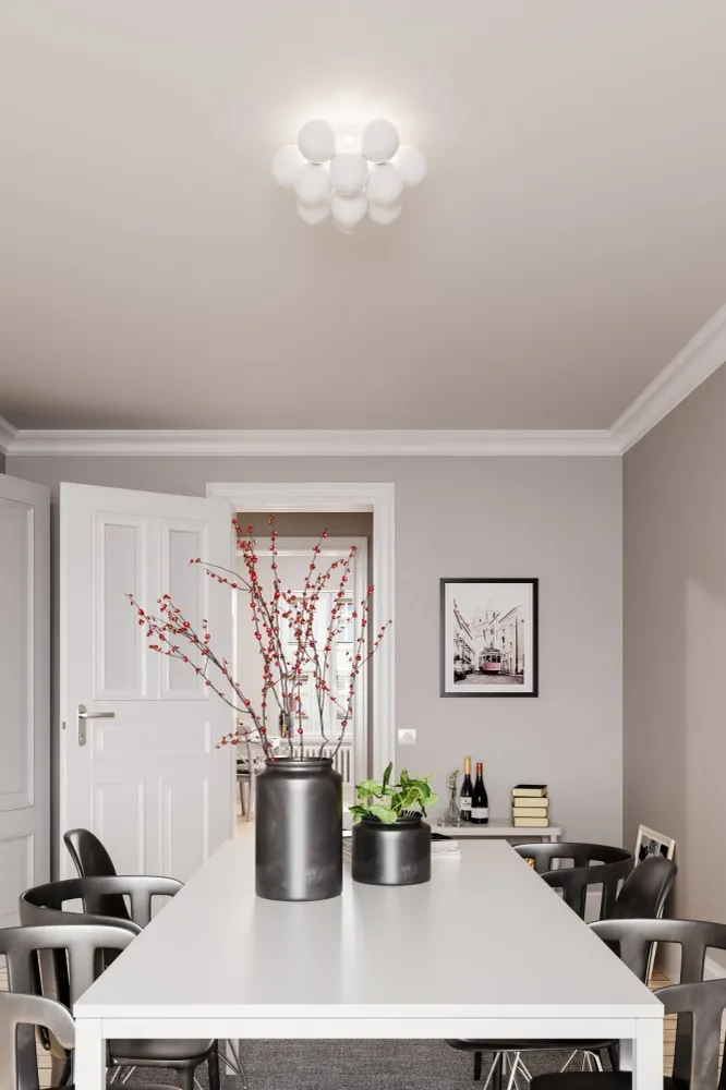 Gross plafond Ø30 cm vit matte