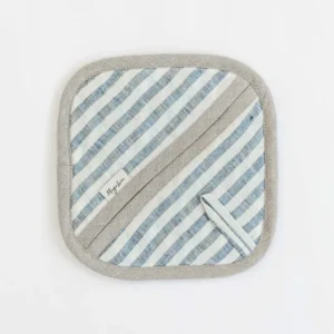 Grytlapp i naturlinne (Blue Stripe)