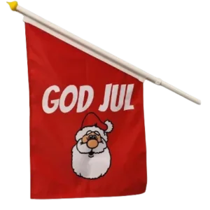 Heavy Duty God Jul-fasadflagga röd