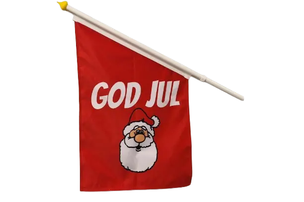 Heavy Duty God Jul-fasadflagga röd