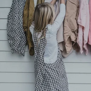 Heavy Duty Linge Particulier, japanese kids apron, Chocolate Gingham