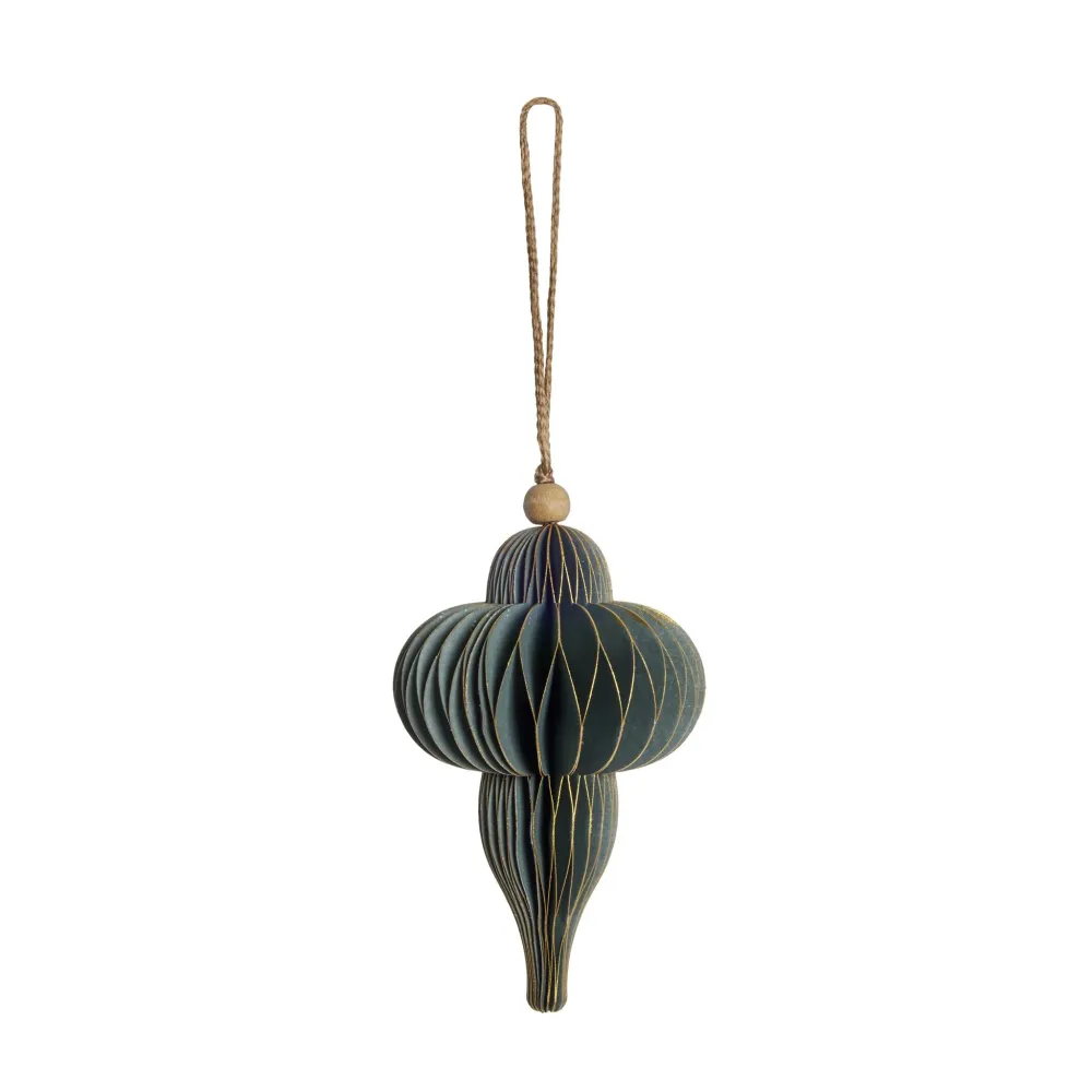 Heavy Duty Paline ornament H10 cm. grön