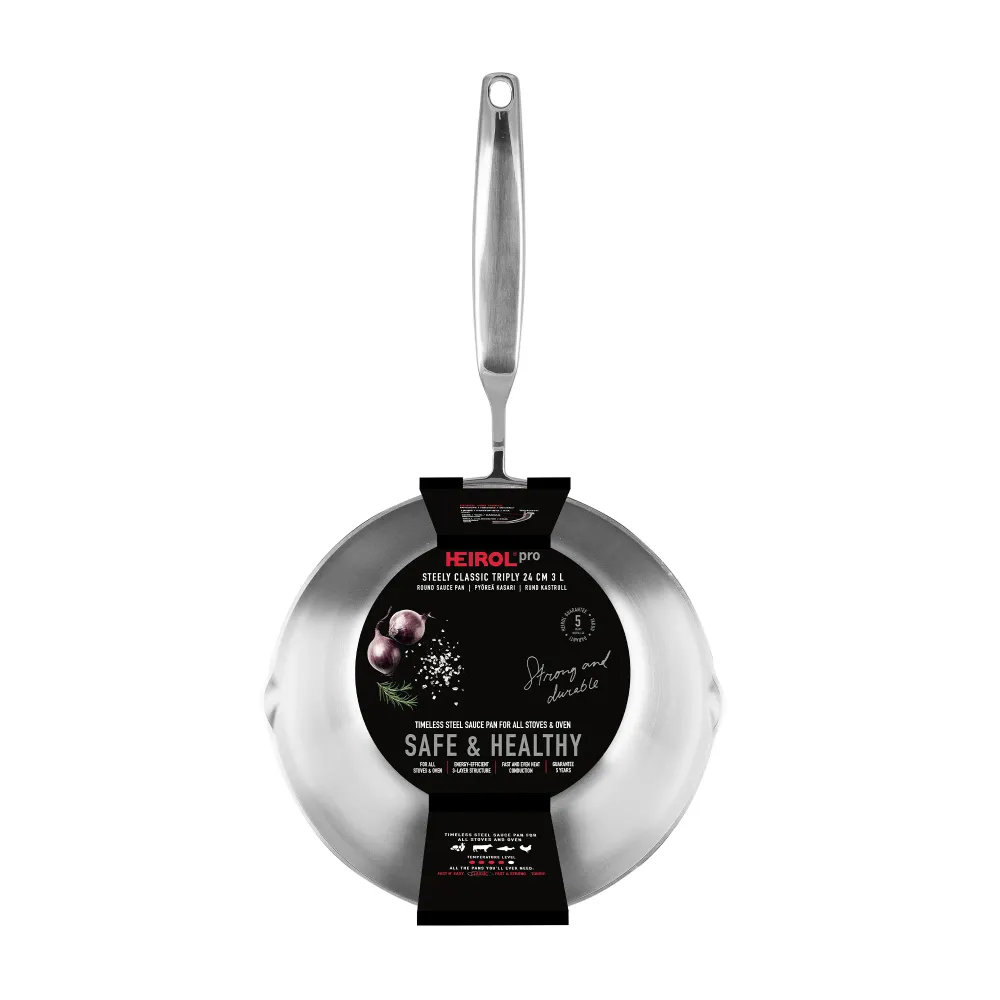 Heirol HE-87125 Gryta 24 cm, 3 liter Steely Ikonisk Triply
