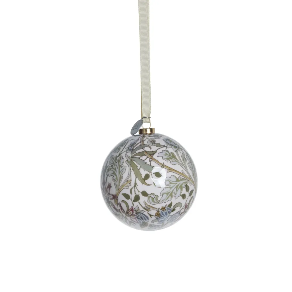 Herle dekoration H8 cm. benvit Brushed Nickel