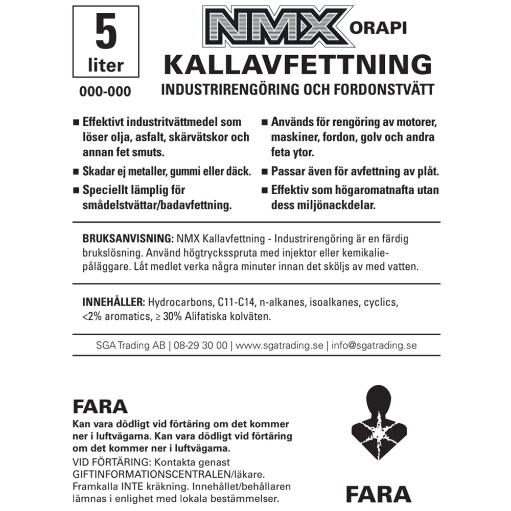 Impact Ready Kallavfettning & tjärlösare ORAPI NMX Kallavfettning