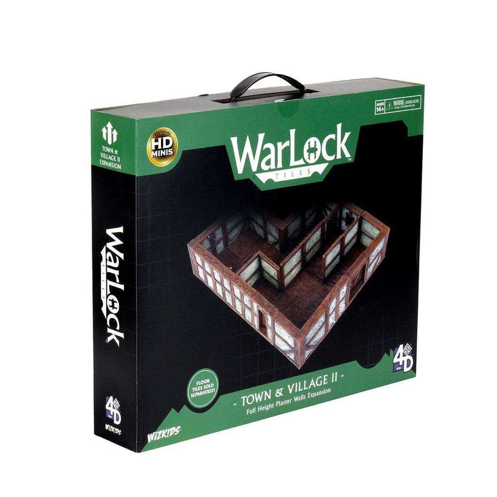 Impact Ready WarLock Tiles: Town & Village II - Grundlig Height Plaster Walls Expansion