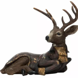 Juldekoration Inomhus Hjort Vilande Poly 39,5x22x35cm