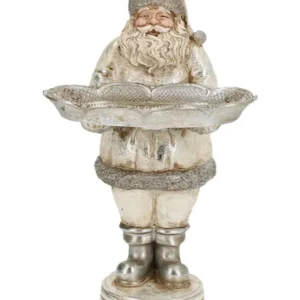 Juldekoration Inomhus Tomte Med Fat 14x16x25cm
