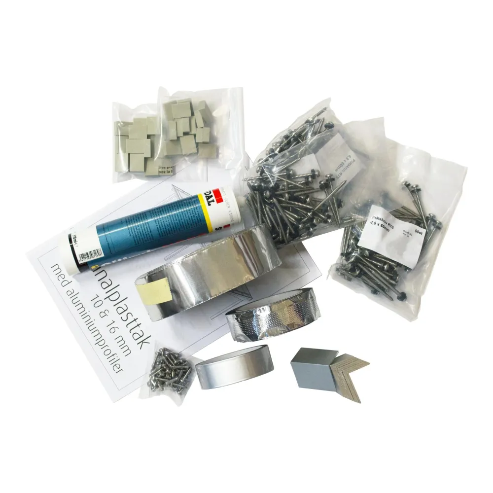Kanalplasttak Aluwhite Taksats 16 mm