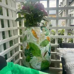 Kruka av zink Monstera rymlig