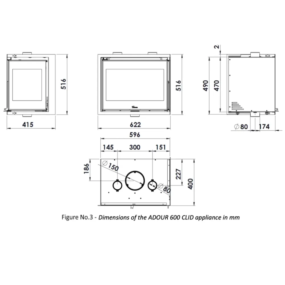 Lacunza ADOUR 600 CLID - 3 glas