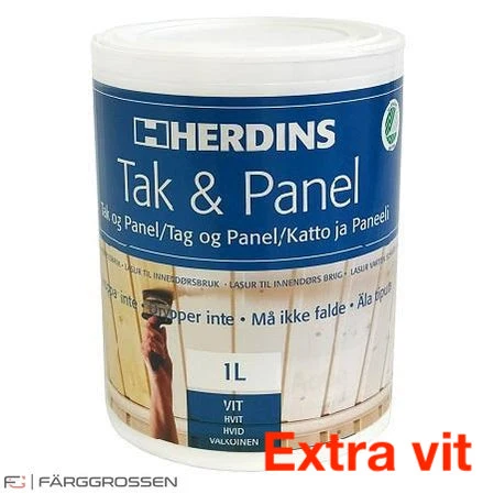 Lasernivå Herdins Tak- & Panelvitt Bonus Vit 1l