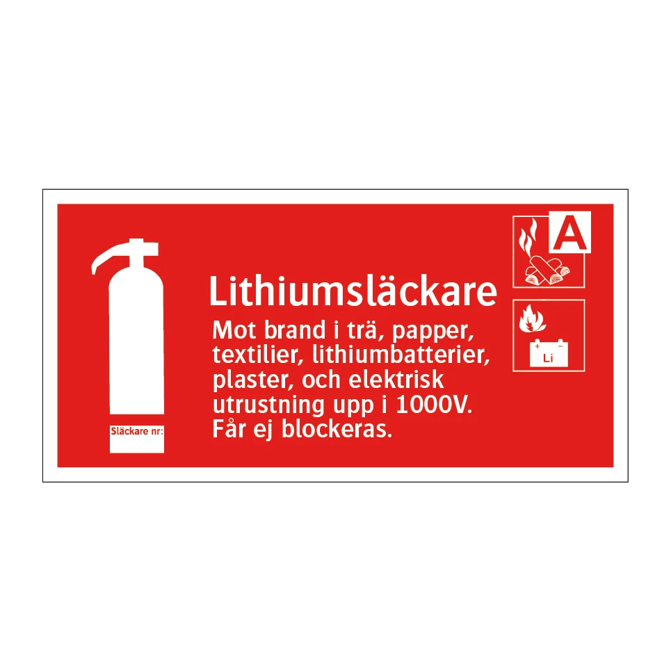 Lithiumsläckare 200x100mm