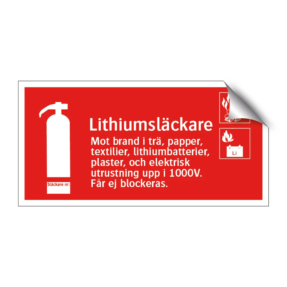 Lithiumsläckare 200x100mm