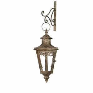 Ljuslykta Spira Med Krok Steel Grön 27x60cm HH