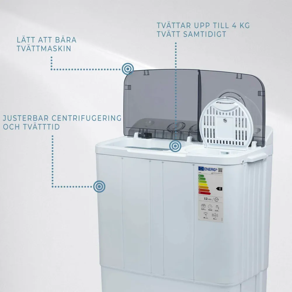 Lykke Kompakt Tvättmaskin Pro 2000