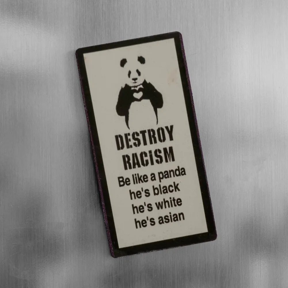 Magnet: Destroy racism Drywall Installation