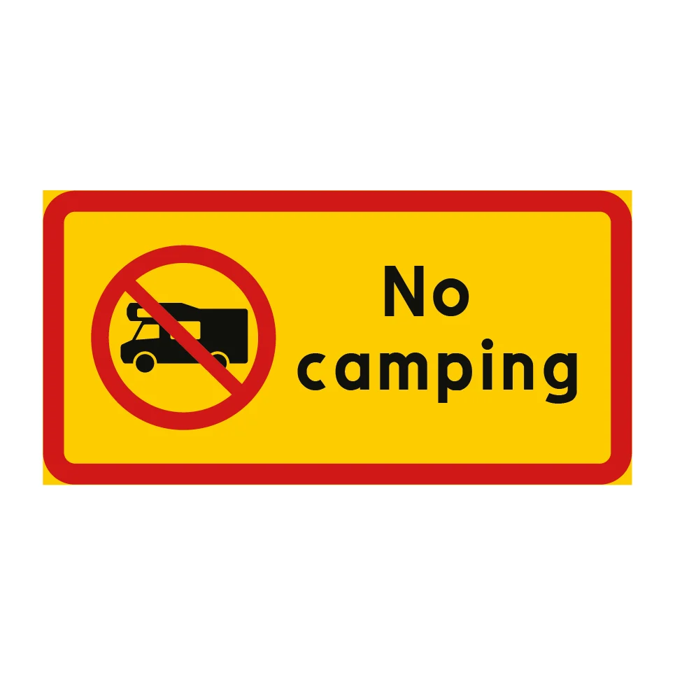 Magnetisk No camping husbil 400x200mm