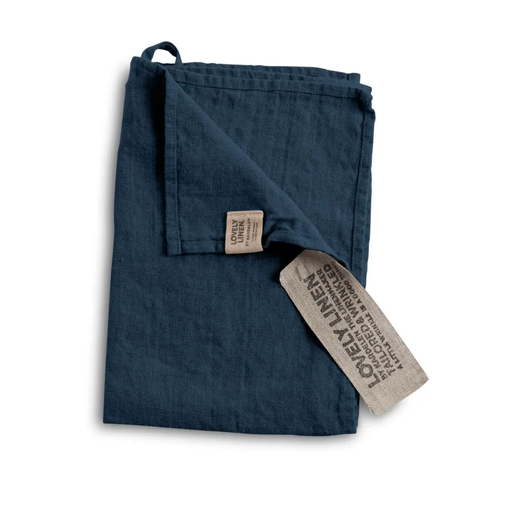Magnetisk Linnehandduk Lovely Midnight Blue