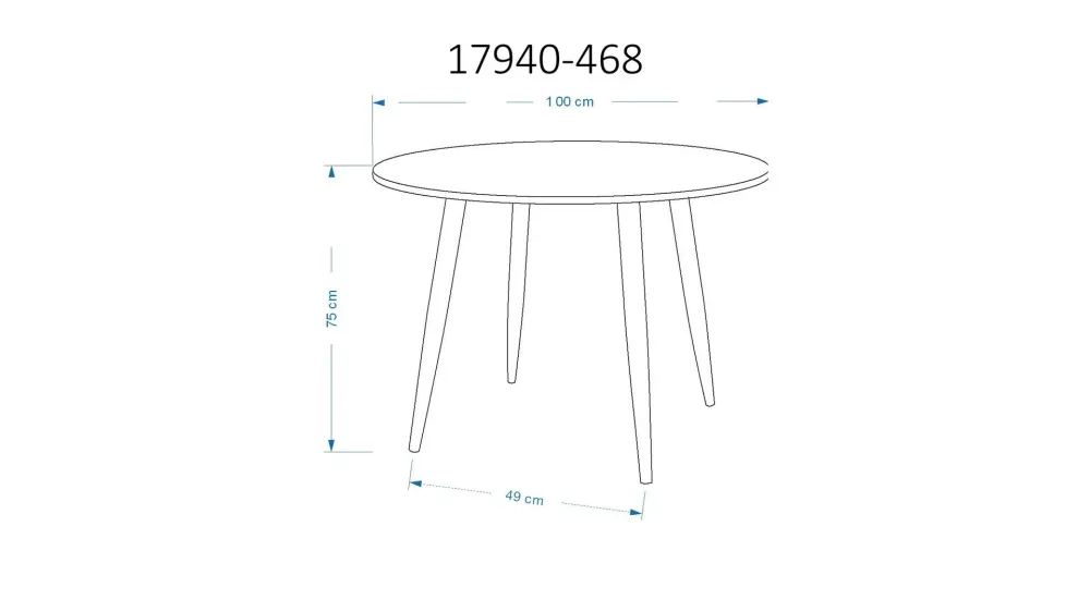 Matbord Venture Home Plaza Runt 100 cm