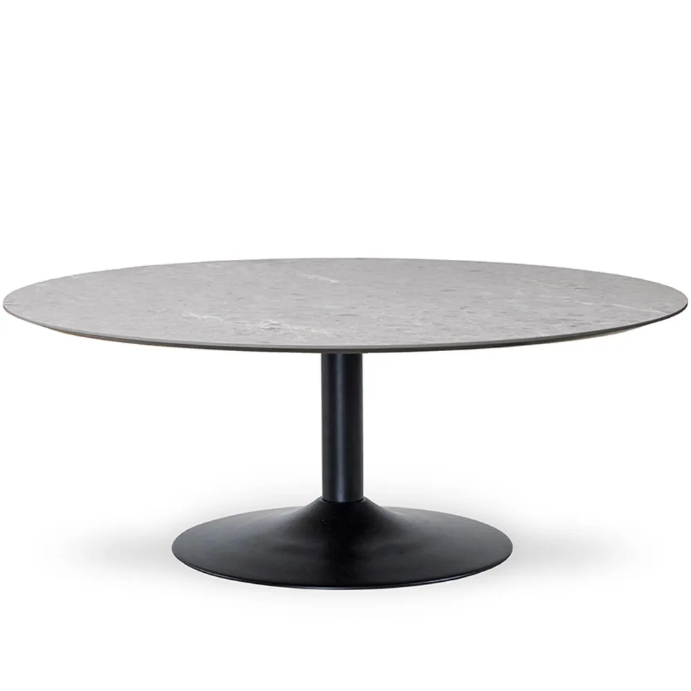 Miles Soffbord Ø 110 cm Sandstenslaminat, Trumpfot