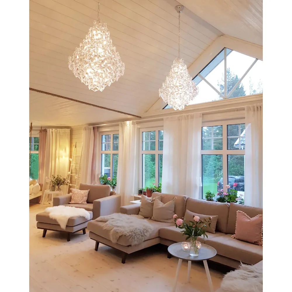 Monarque Grande Taklampa Krom Drywall Installation