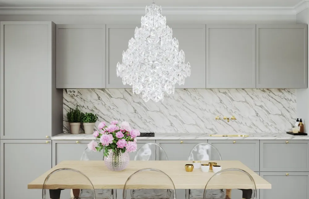 Monarque Grande taklampa Ø58 cm tydlig