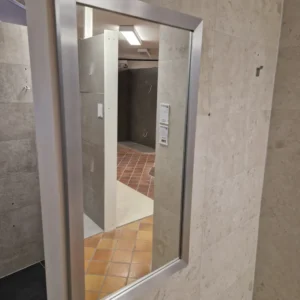 Multi-Purpose Spegel i satinerad aluminium
