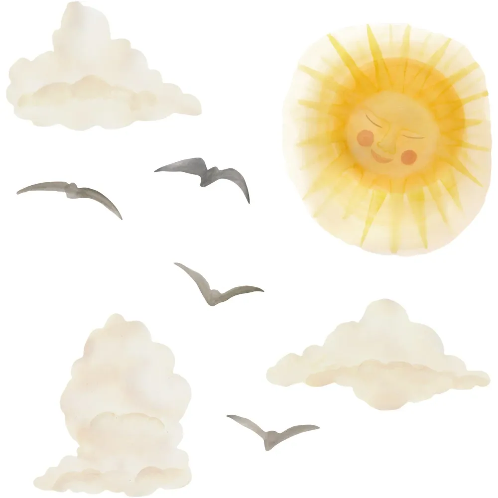 Multi-Purpose That's Mine Yellow Wallsticker Sun