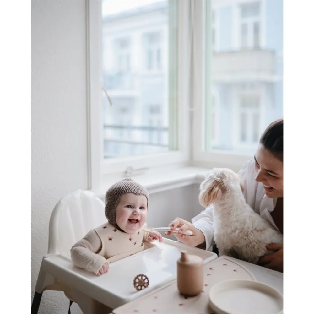 Mushie Bees Silikon Haklapp Quick-Release