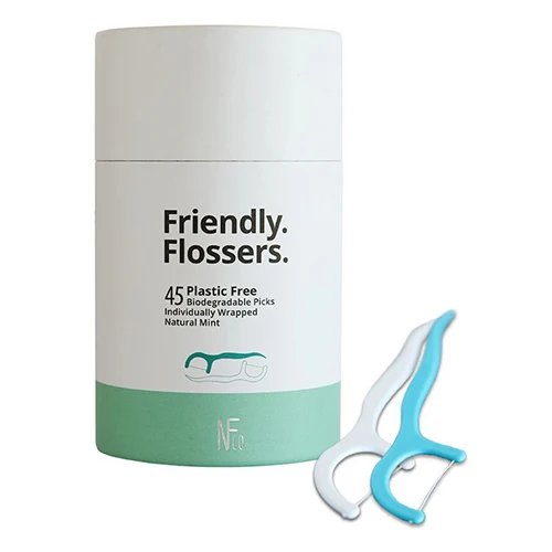Natural Family Co. Tandpetare M. Tandtråd Friendly Flossers | Variable Speed | Overload Protection