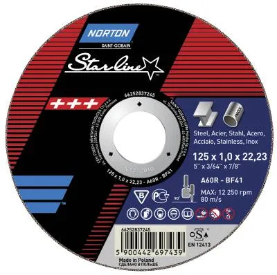 NORTON KAPSKIVA 125X2.5X22 STARLINE