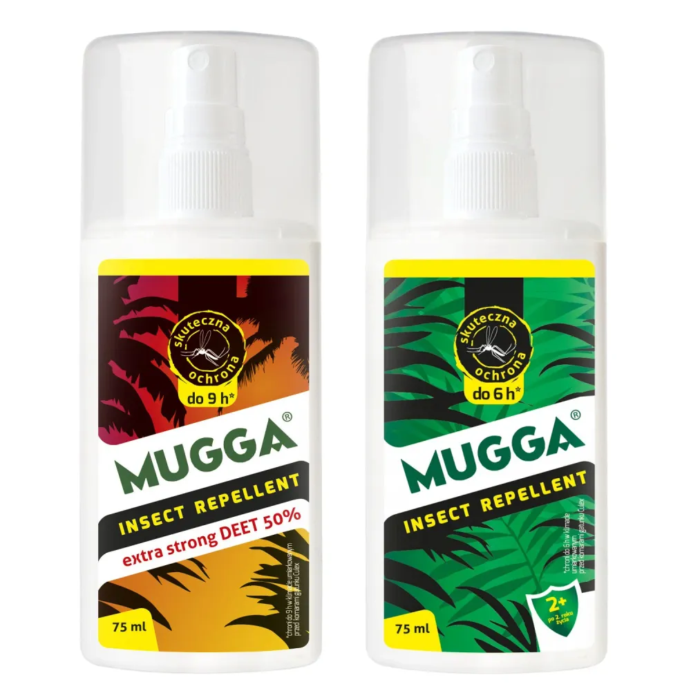 Ordna 2X MUGGA 50% + 9,5% DEET Family myggmedel