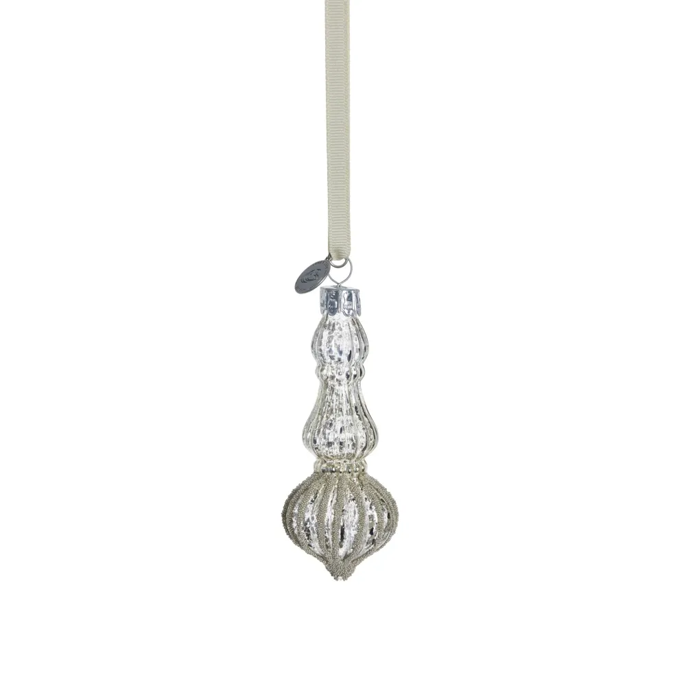 Perline ornament H11 cm. antikt quicksilver
