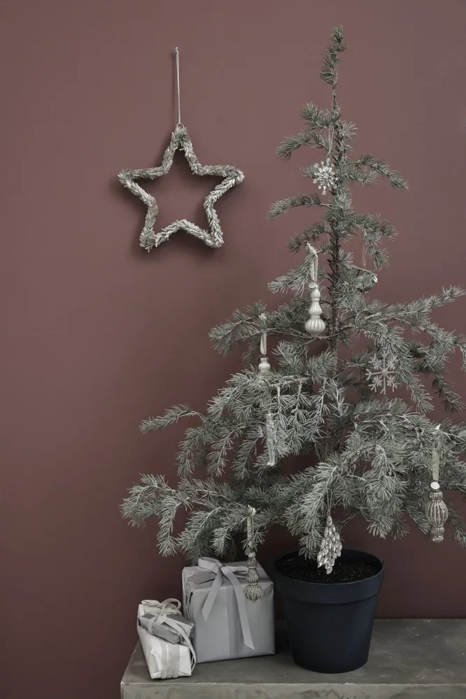 Perline ornament H11 cm. antikt quicksilver