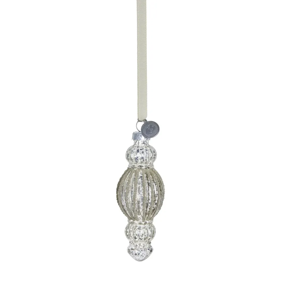 Perline ornament H11,5 cm. antikt quicksilver