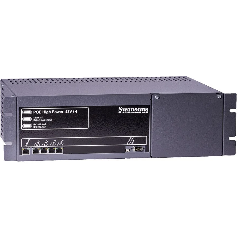 PoE switch 4 portar batteribackup 19 tum