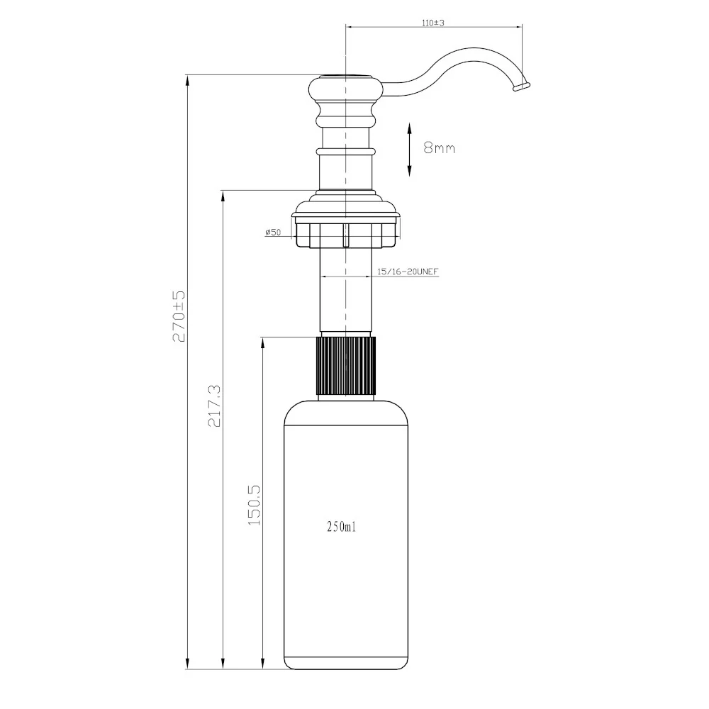 Precision Haga tvålpump krom