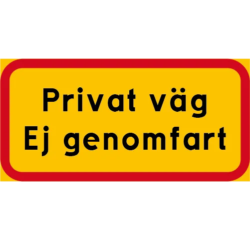 Privat väg ej genomfart Brushed Nickel 400x200