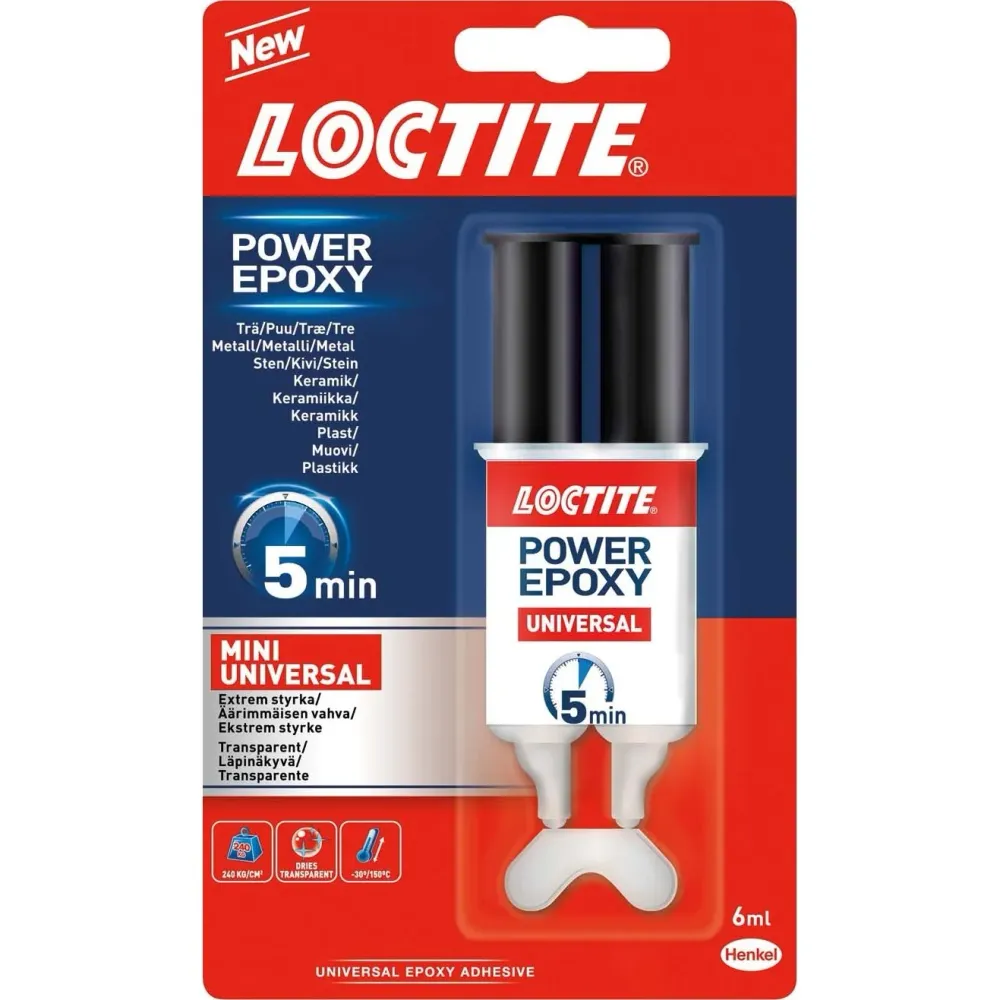 Professionell Kvalitet Epoxylim 6 ml Universal Loctite