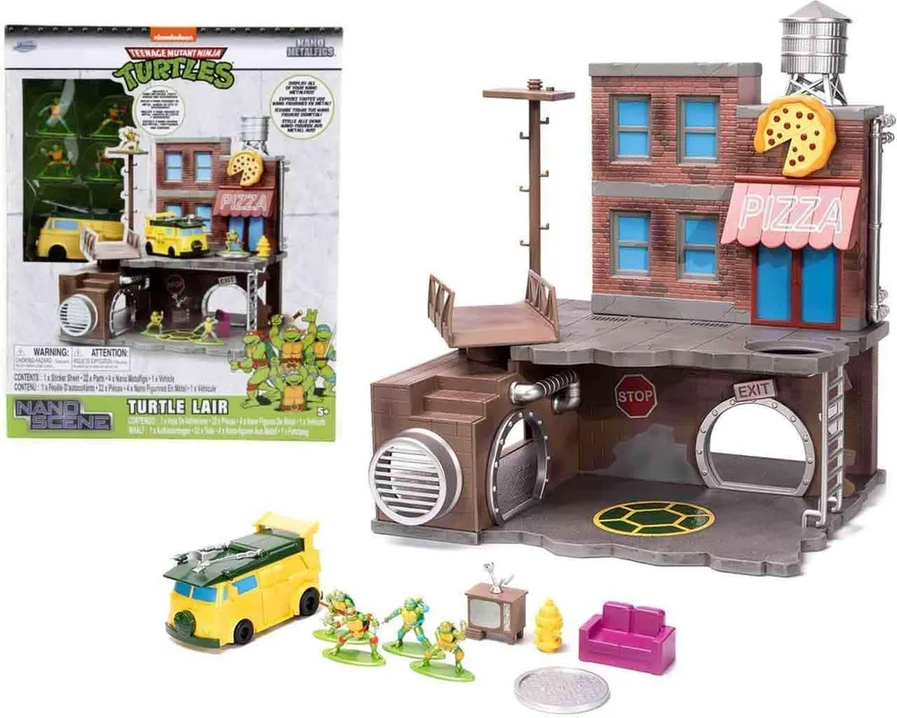 Professionell Kvalitet Teenage Mutant Ninja Turtles - Lair Diorama Nano Scene