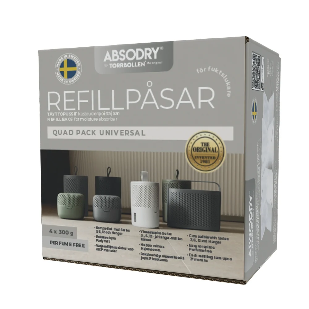 Refill till Torrbollen Home Series fyra-pack