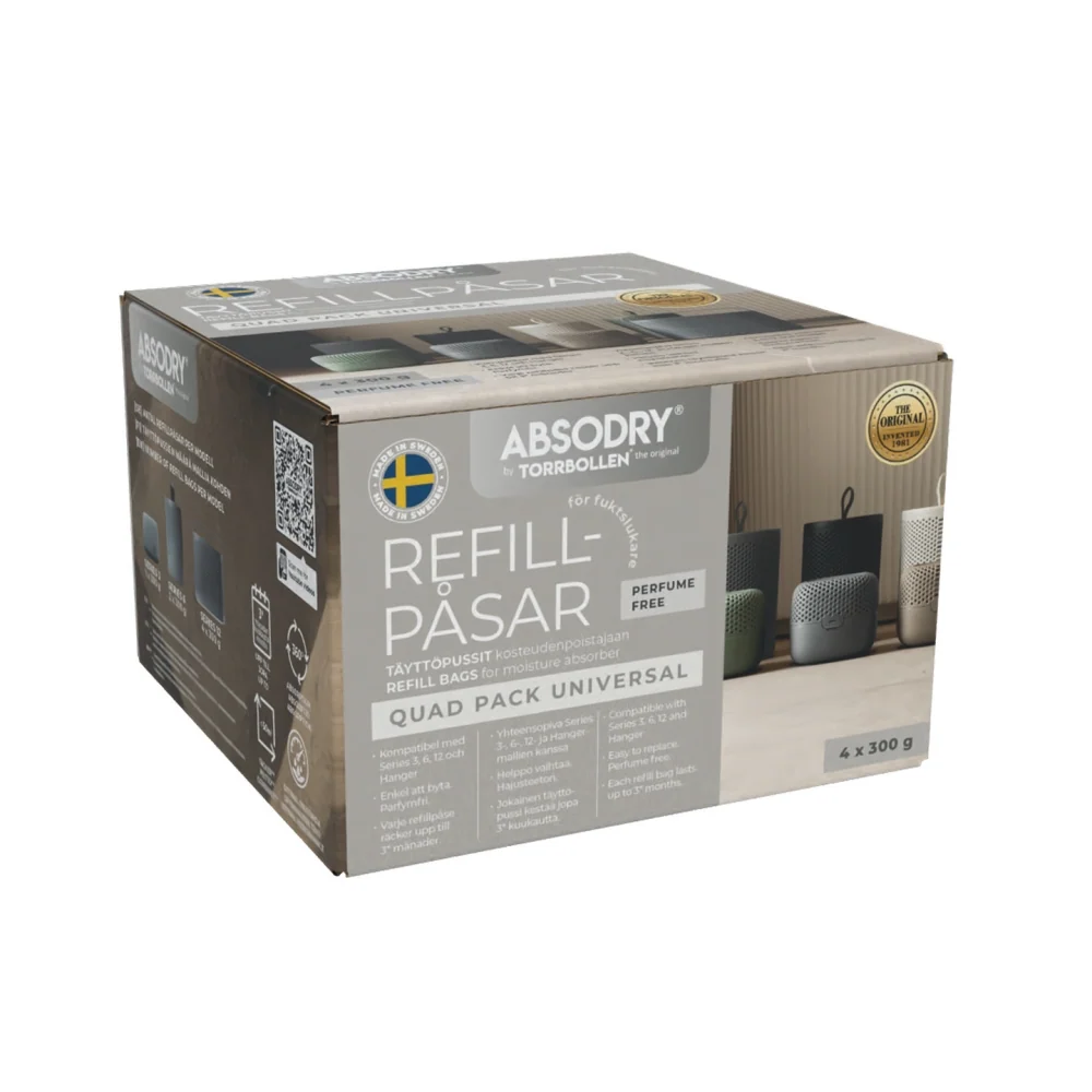 Refill till Torrbollen Home Series fyra-pack