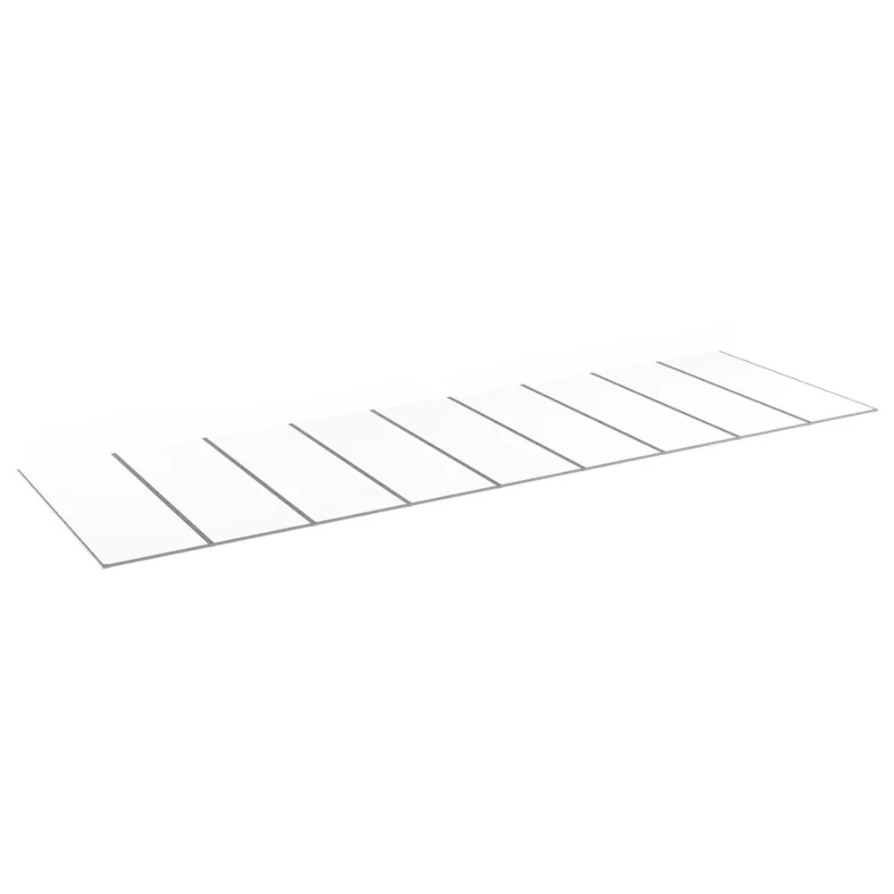Regelletare Kanalplasttak Aluwhite Taksats 10 mm