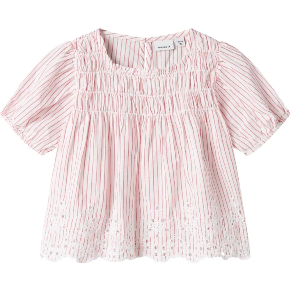 Regelletare Name It Bright White Fesinne Topp 92