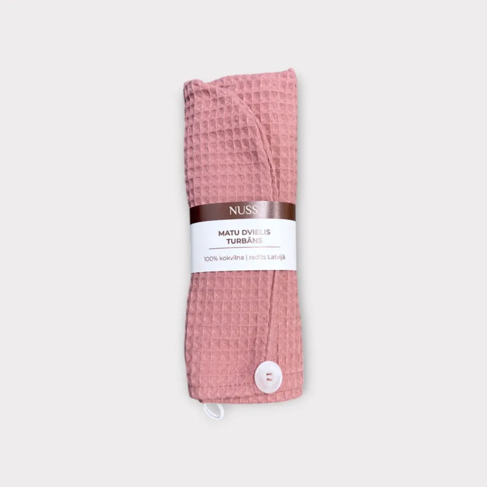 Ren bomull Waffle Hair Towel/Turban Cream