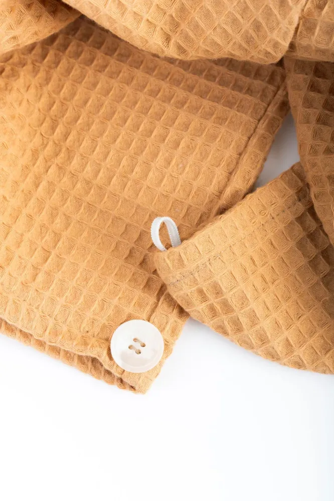 Ren bomull Waffle Hair Towel/Turban Cream